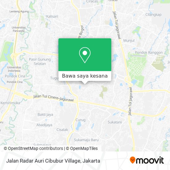 Peta Jalan Radar Auri Cibubur Village