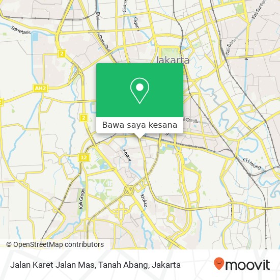 Peta Jalan Karet Jalan Mas, Tanah Abang