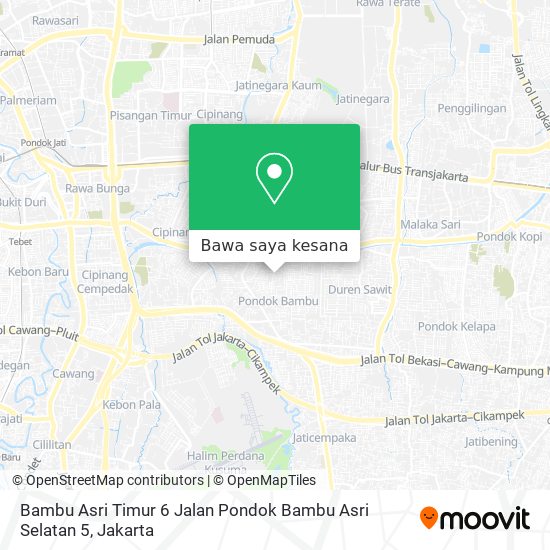 Peta Bambu Asri Timur 6 Jalan Pondok Bambu Asri Selatan 5