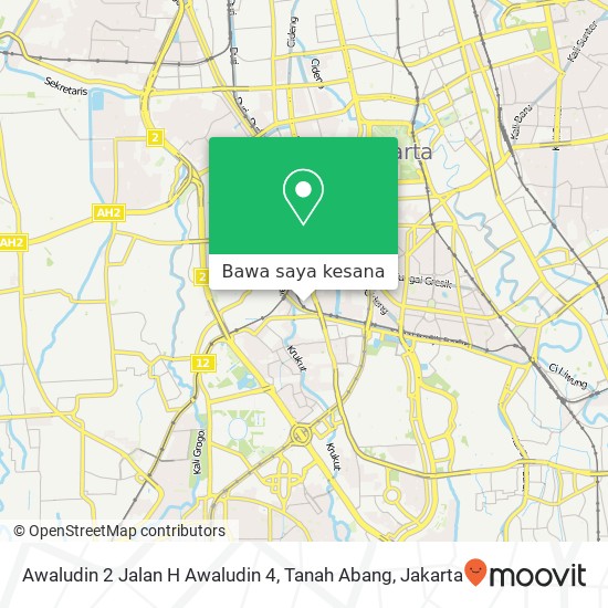 Peta Awaludin 2 Jalan H Awaludin 4, Tanah Abang
