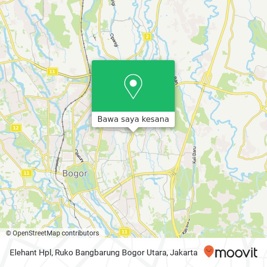 Peta Elehant Hpl, Ruko Bangbarung Bogor Utara