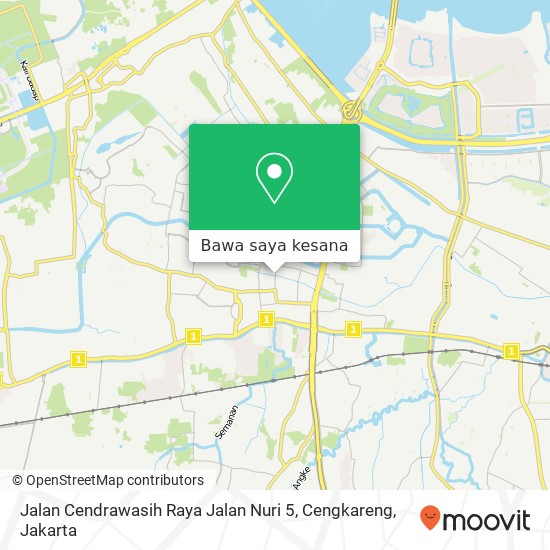 Peta Jalan Cendrawasih Raya Jalan Nuri 5, Cengkareng