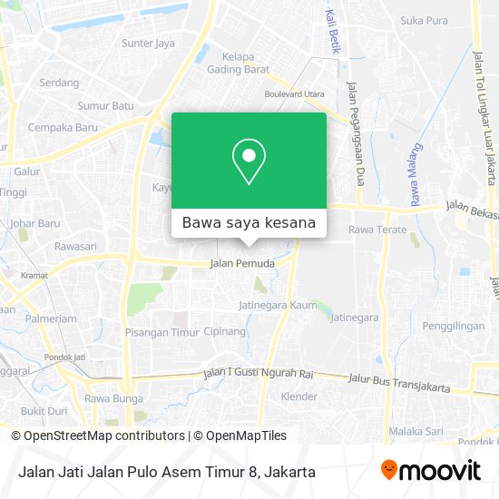 Peta Jalan Jati Jalan Pulo Asem Timur 8