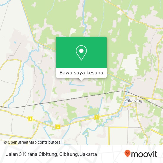 Peta Jalan 3 Kirana Cibitung, Cibitung