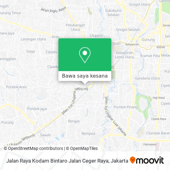 Peta Jalan Raya Kodam Bintaro Jalan Ceger Raya