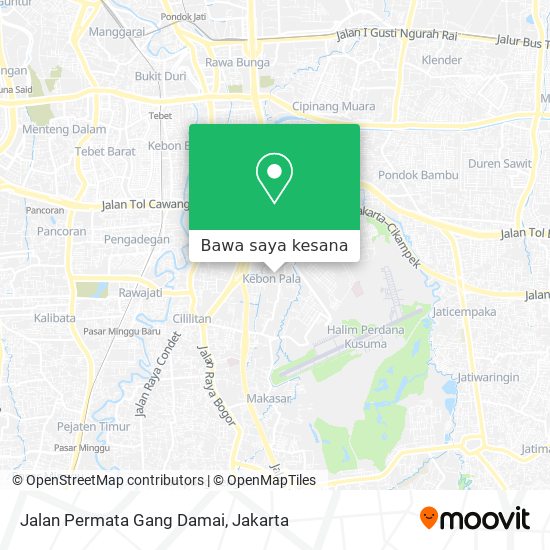 Peta Jalan Permata Gang Damai