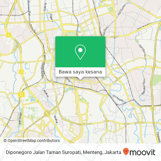 Peta Diponegoro Jalan Taman Suropati, Menteng