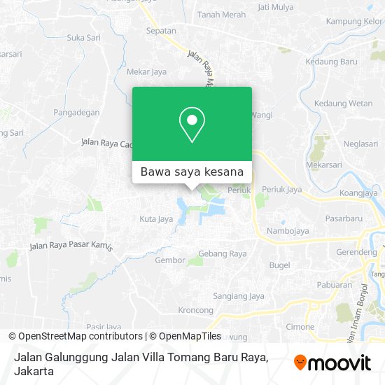 Peta Jalan Galunggung Jalan Villa Tomang Baru Raya