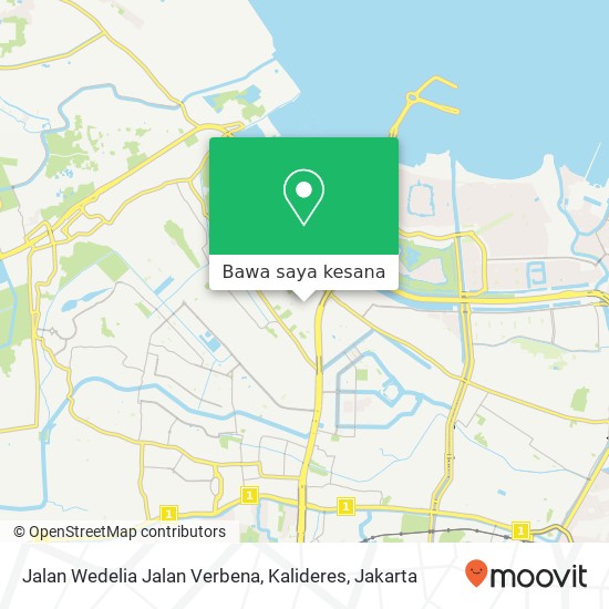 Peta Jalan Wedelia Jalan Verbena, Kalideres