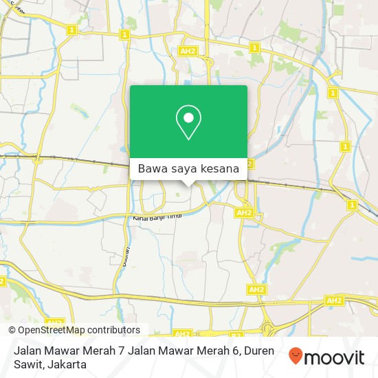 Peta Jalan Mawar Merah 7 Jalan Mawar Merah 6, Duren Sawit