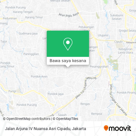 Peta Jalan Arjuna IV Nuansa Asri Cipadu