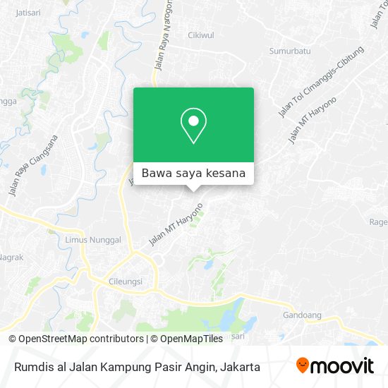 Peta Rumdis al Jalan Kampung Pasir Angin