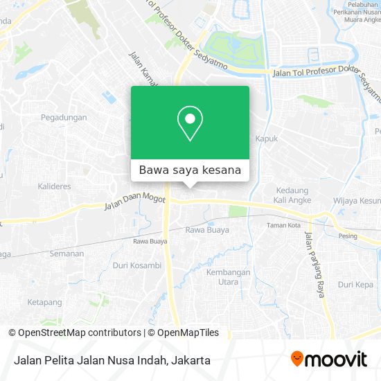 Peta Jalan Pelita Jalan Nusa Indah