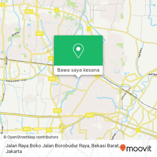Peta Jalan Raya Boko Jalan Borobudur Raya, Bekasi Barat