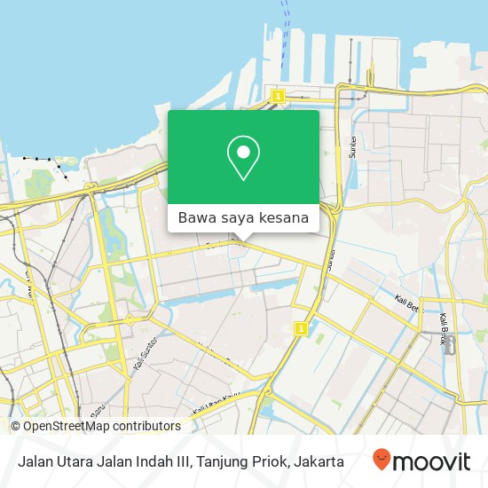 Peta Jalan Utara Jalan Indah III, Tanjung Priok