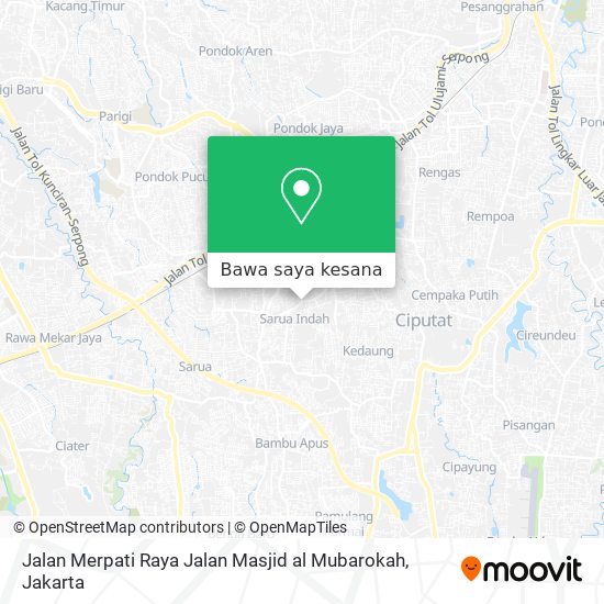 Peta Jalan Merpati Raya Jalan Masjid al Mubarokah