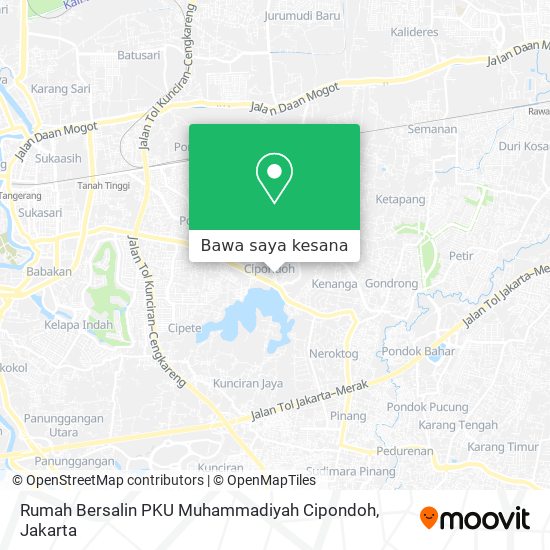 Peta Rumah Bersalin PKU Muhammadiyah Cipondoh