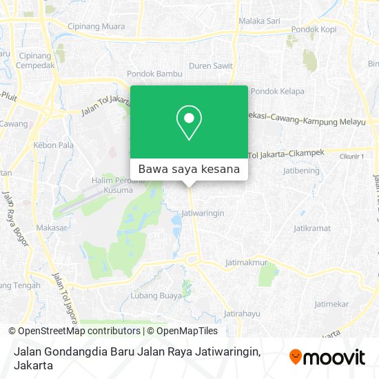 Peta Jalan Gondangdia Baru Jalan Raya Jatiwaringin