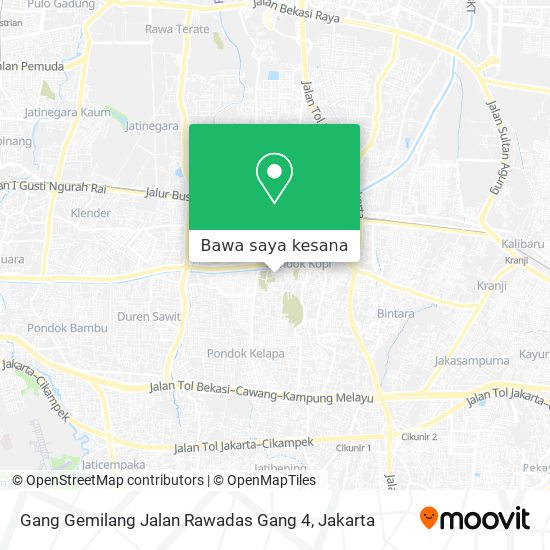 Peta Gang Gemilang Jalan Rawadas Gang 4