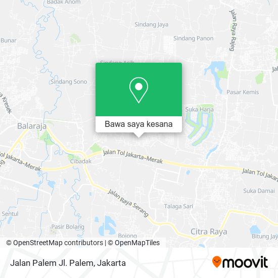 Peta Jalan Palem Jl. Palem, Sindang Jaya
