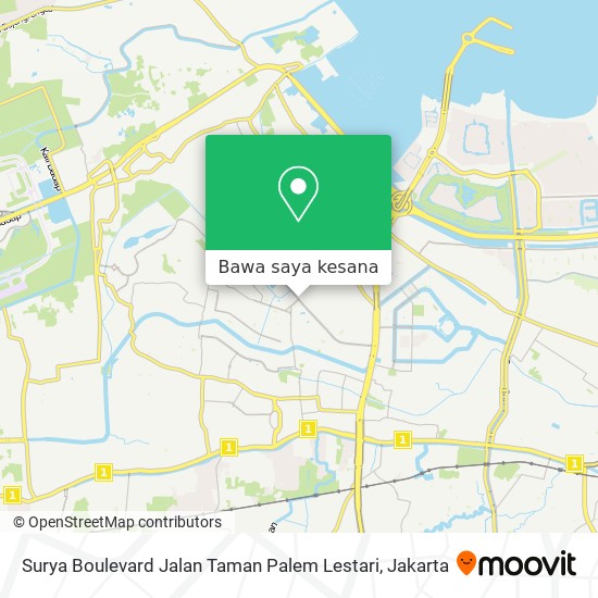 Peta Surya Boulevard Jalan Taman Palem Lestari