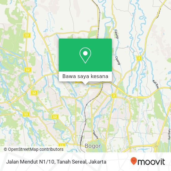 Peta Jalan Mendut N1 / 10, Tanah Sereal