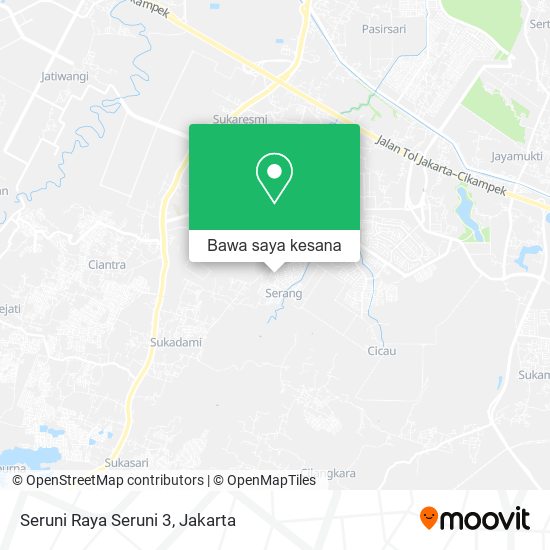 Peta Seruni Raya Seruni 3, Cikarang Selatan