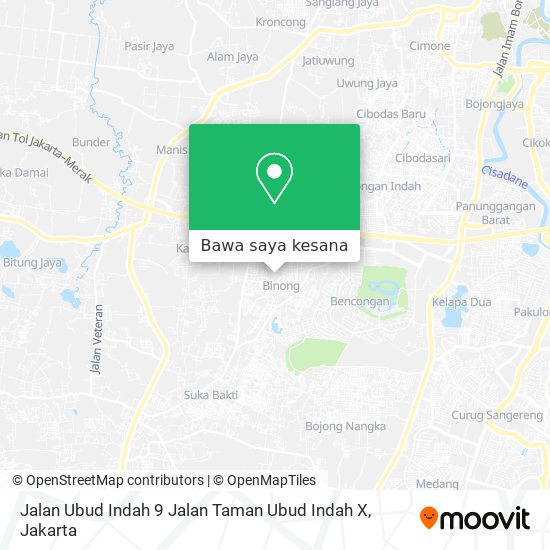 Peta Jalan Ubud Indah 9 Jalan Taman Ubud Indah X