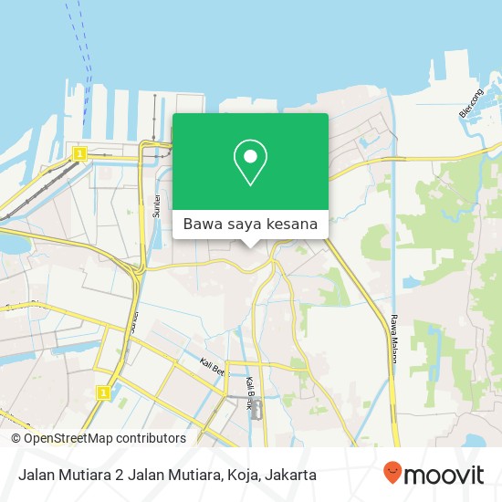 Peta Jalan Mutiara 2 Jalan Mutiara, Koja