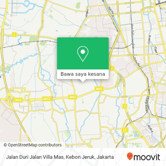 Peta Jalan Duri Jalan Villa Mas, Kebon Jeruk