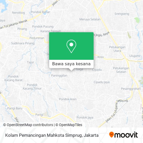 Peta Kolam Pemancingan Mahkota Simprug