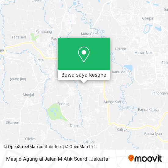 Peta Masjid Agung al Jalan M Atik Suardi