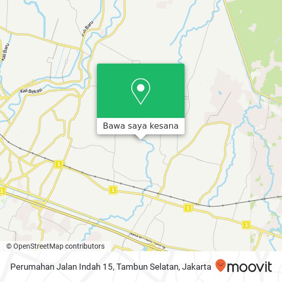 Peta Perumahan Jalan Indah 15, Tambun Selatan