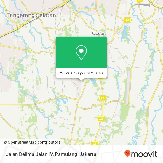 Peta Jalan Delima Jalan IV, Pamulang