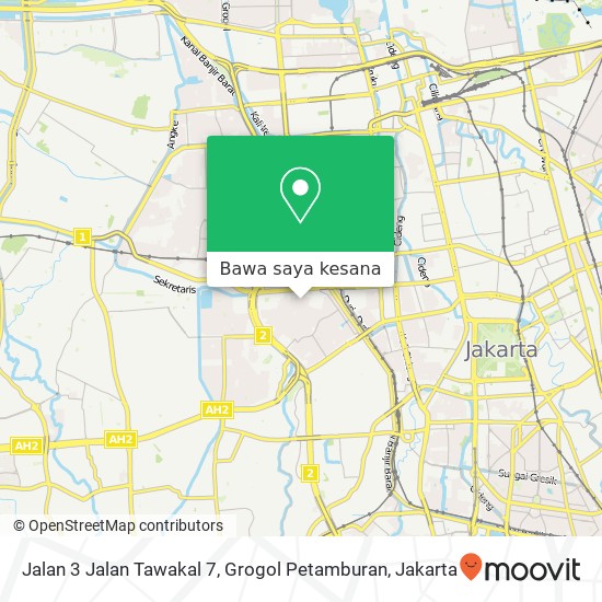 Peta Jalan 3 Jalan Tawakal 7, Grogol Petamburan