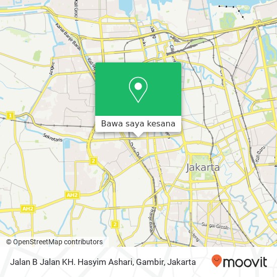 Peta Jalan B Jalan KH. Hasyim Ashari, Gambir