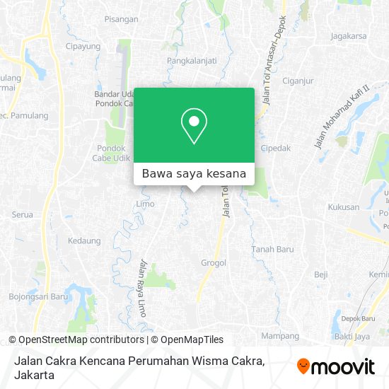 Peta Jalan Cakra Kencana Perumahan Wisma Cakra