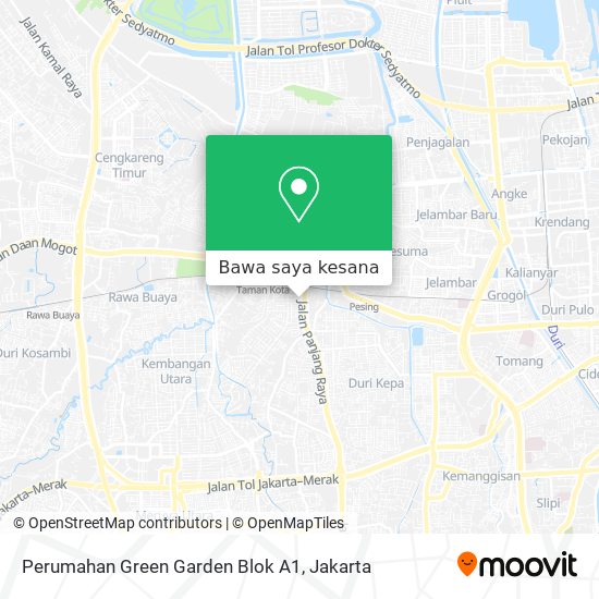 Peta Perumahan Green Garden Blok A1