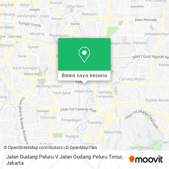 Peta Jalan Gudang Peluru V Jalan Gudang Peluru Timur