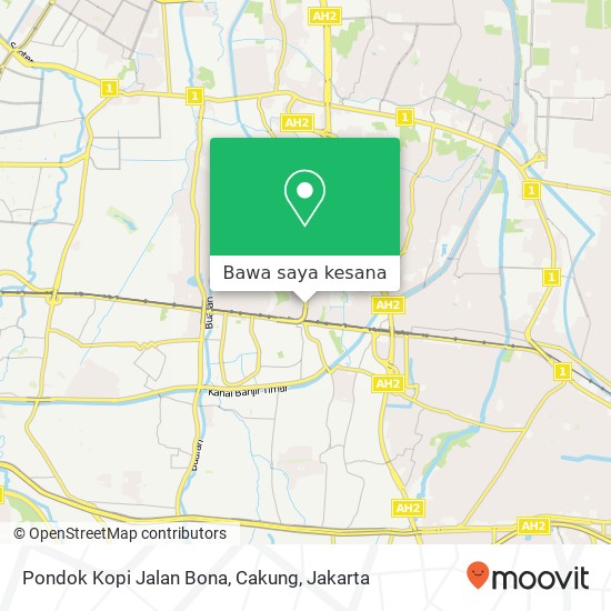 Peta Pondok Kopi Jalan Bona, Cakung