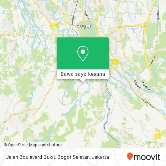 Peta Jalan Boulevard Bukit, Bogor Selatan