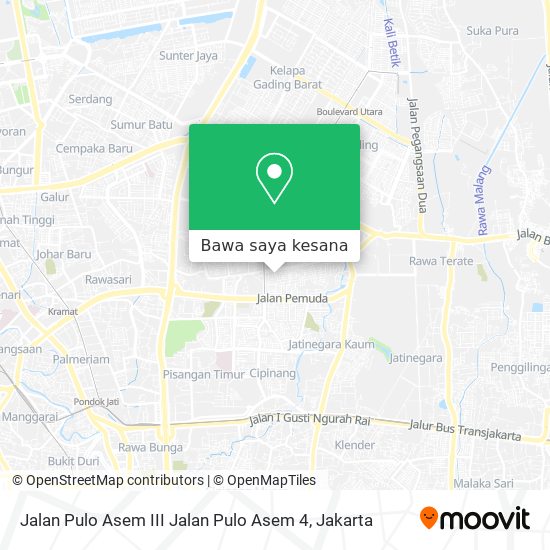 Peta Jalan Pulo Asem III Jalan Pulo Asem 4