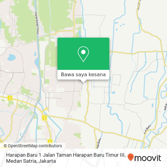 Peta Harapan Baru 1 Jalan Taman Harapan Baru Timur III, Medan Satria
