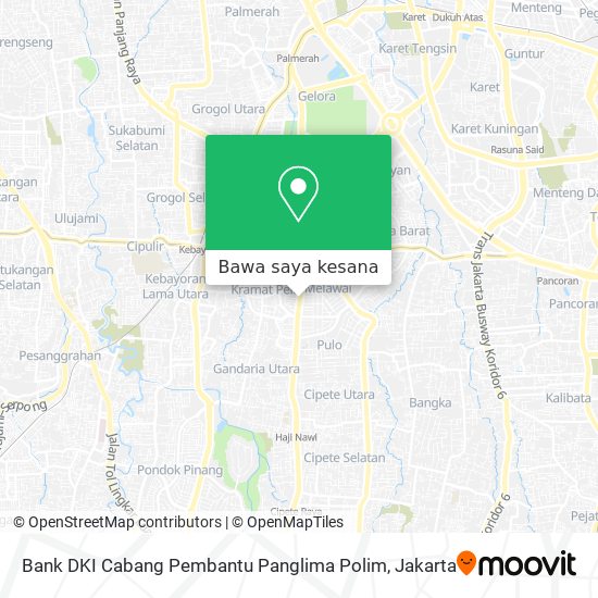 Peta Bank DKI Cabang Pembantu Panglima Polim