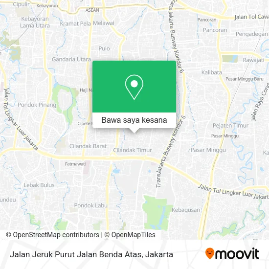 Peta Jalan Jeruk Purut Jalan Benda Atas