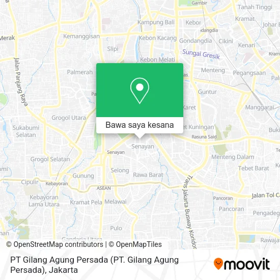 Peta PT Gilang Agung Persada