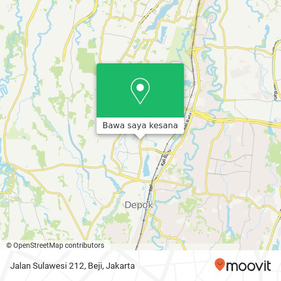 Peta Jalan Sulawesi 212, Beji