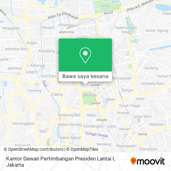 Peta Kantor Dewan Pertimbangan Presiden Lantai I