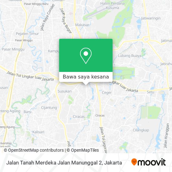 Peta Jalan Tanah Merdeka Jalan Manunggal 2