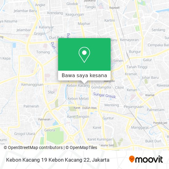 Peta Kebon Kacang 19 Kebon Kacang 22